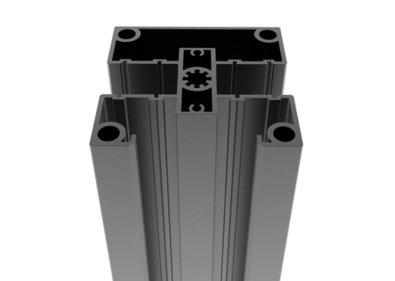 Zaunpfosten Aluminium 80 x 80 mm – 2-5 m Anthrazit RAL 7016 pulverbeschichtet-89.FGFP80X802500R7016
