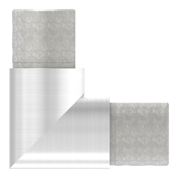 Angle de cadre 90° | vertical | pour tube rainuré Ø 42.4 mm | V2A