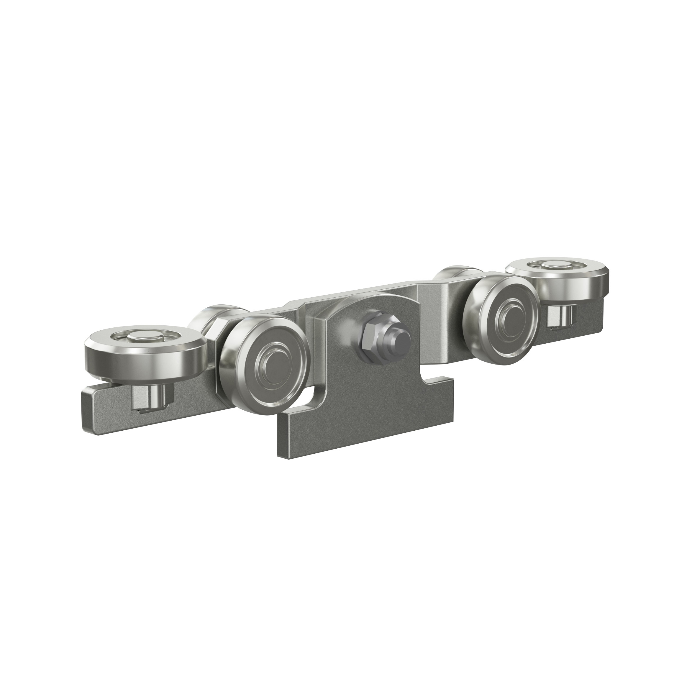 Doppelrolle mit Seitenfuehrung und Anschweisspendel MEA Ø 59 mm 10337936-60-0144.7