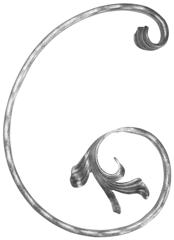 Meisterbarock - Masse- 205x285 mm - Material- 16x8 mm - Stahl S235JR- roh-30-1789.8