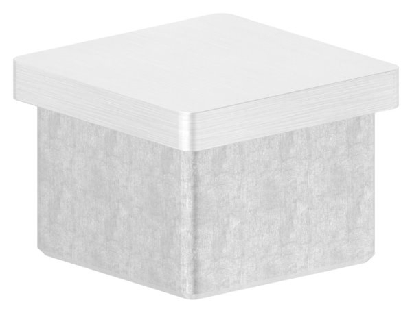 Capuchon d'insertion V4A pour collage pour tube 35x35x2,0 mm