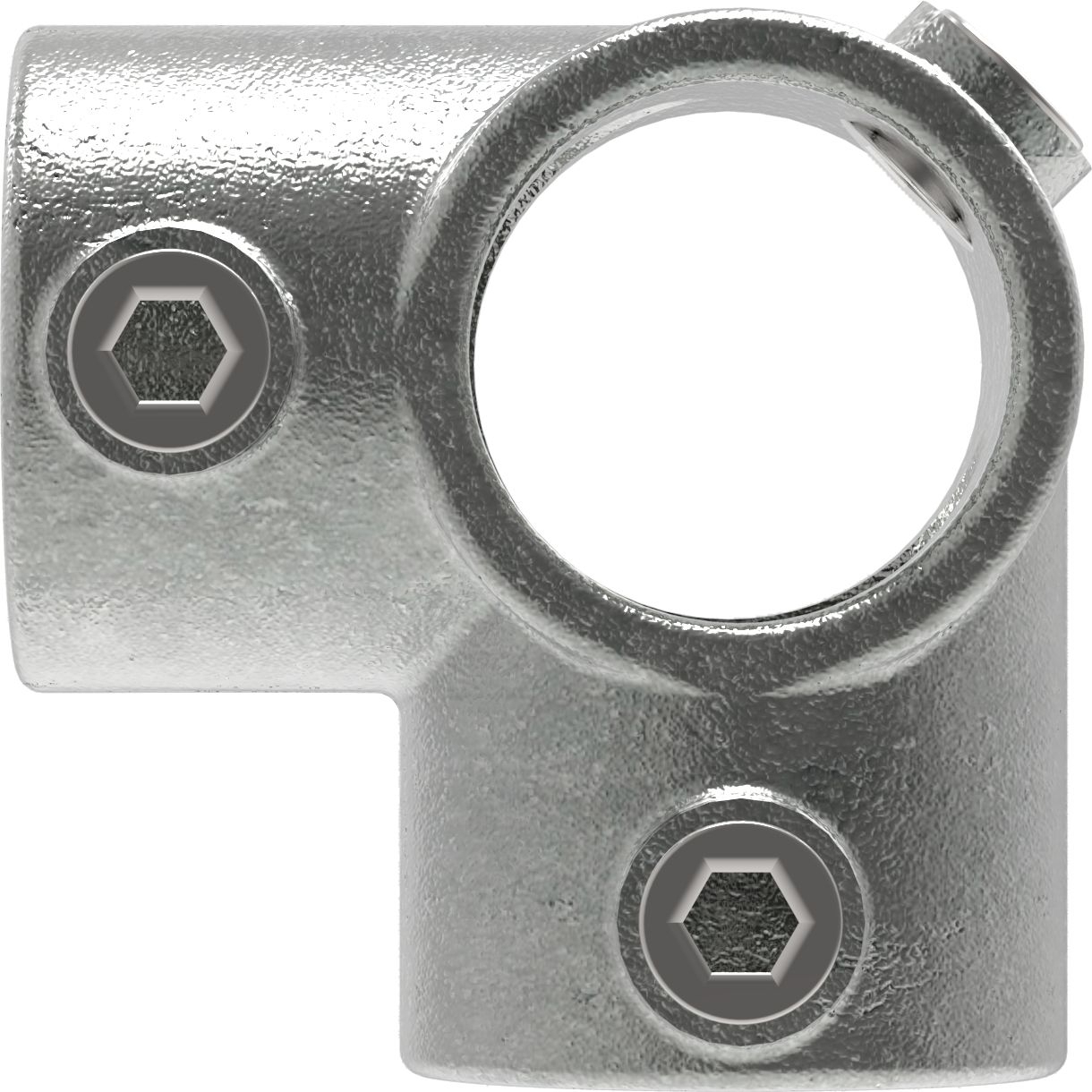 Raccord de tuyau | Pièce d'angle continue | 116T21 | 21.3 mm | 1/2" | Fonte malléable et électrozinguée