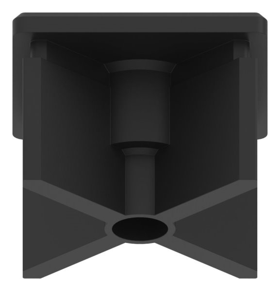 Capuchon en plastique pour tube carré 50x50mm avec M10