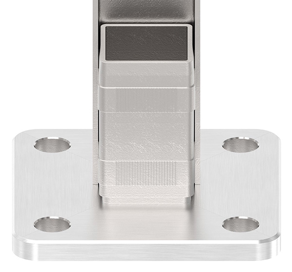 Ancrage au sol et au mur avec moletage pour tube 40x40 mm