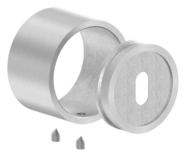 Wandbefestigung  zum Klemmen fuer Rundrohr  Ø 42-4 mm - V2A-11-3069.4