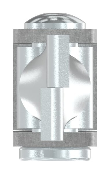 Charnière de portail M24 | réglable | à encastrer | acier (brut) S235JR