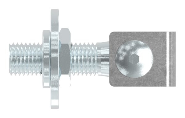 Charnière de portail M20 | réglable | soudable | acier (brut) S235JR