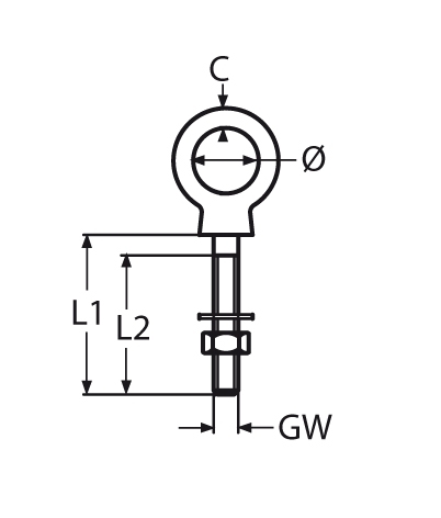 Augbolzen mit metr- Gewinde Laenge- 60 - 120 mm V4A  - Verkauf in VPEs-66-64-411.8267