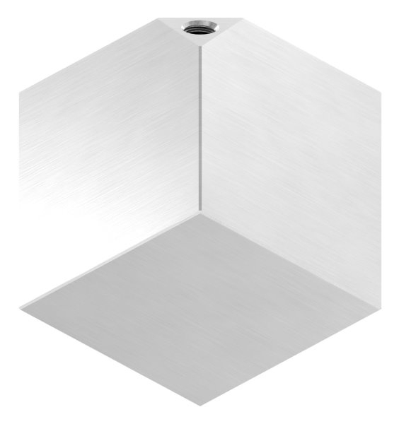 Wuerfel 60x60x3 mm mit Gewinde M8 V2A-11-2592.4