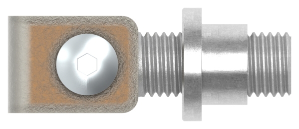 Charnière de portail M20 | réglable | soudable | acier (brut) S235JR