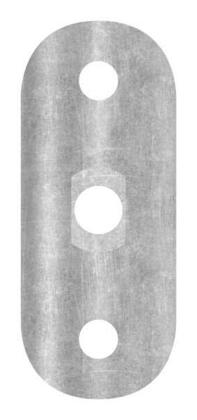 Halteplatte - 64x24x4 mm - fuer Rundrohr Ø 33-7 mm - Stahl S235JR- roh-30-1406.8