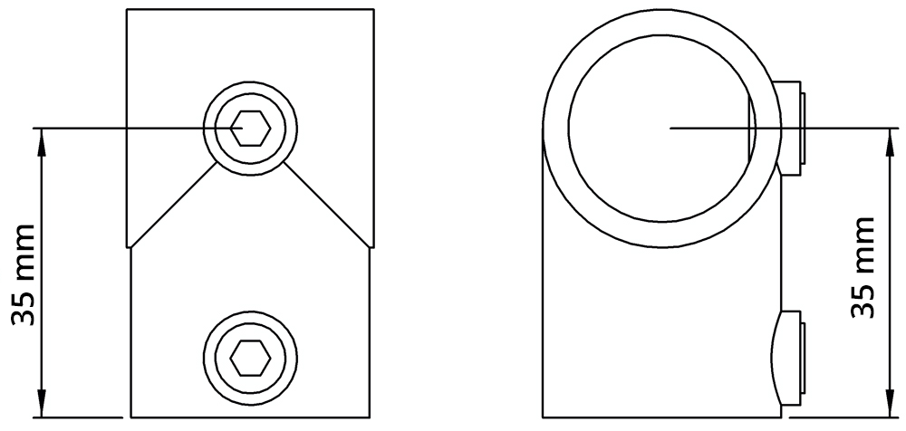 Raccord de tuyauterie | Pièce en T courte | 101T21 | 21.3 mm | 1/2" | Fonte malléable et électrozinguée