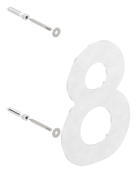 Maison numéro 8 | petite | Dimensions : 110 mm x 150 mm | V2A