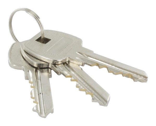 Zylinder aus Messing mit 3 Schluessel 55 mm-11-3953.5