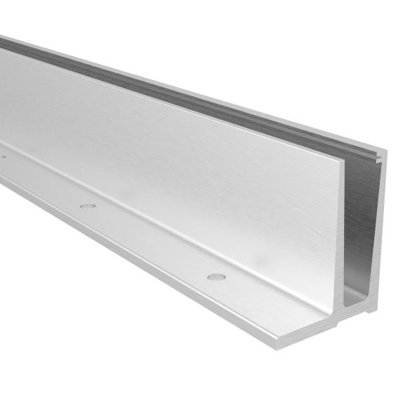 Ganzglasgelaender Profil Aluminium 2500 mm fuer Glas 12-21-52 mm Oberverankerung-89-11AL00062500SE-A.4