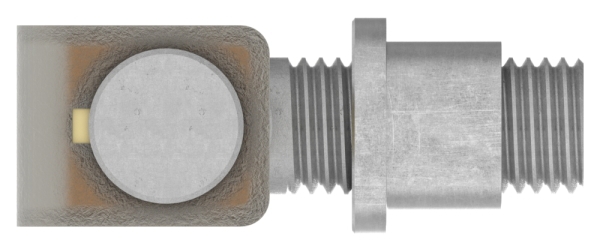 Charnière de portail M24 | réglable | soudable | acier (brut) S235JR