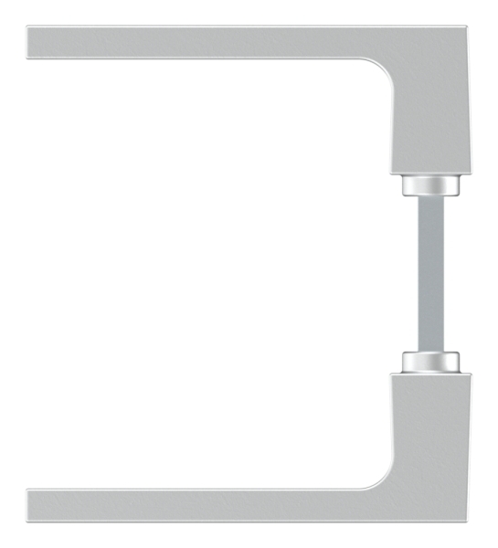 Tuerdruecker-Paar Aluminium eckig mit Vierkantstift 8x8 mm-88.1115391