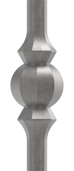 barre intermédiaire | longueur : 900 mm | matériau : 14 mm | rond, martelé | acier S235JR, brut