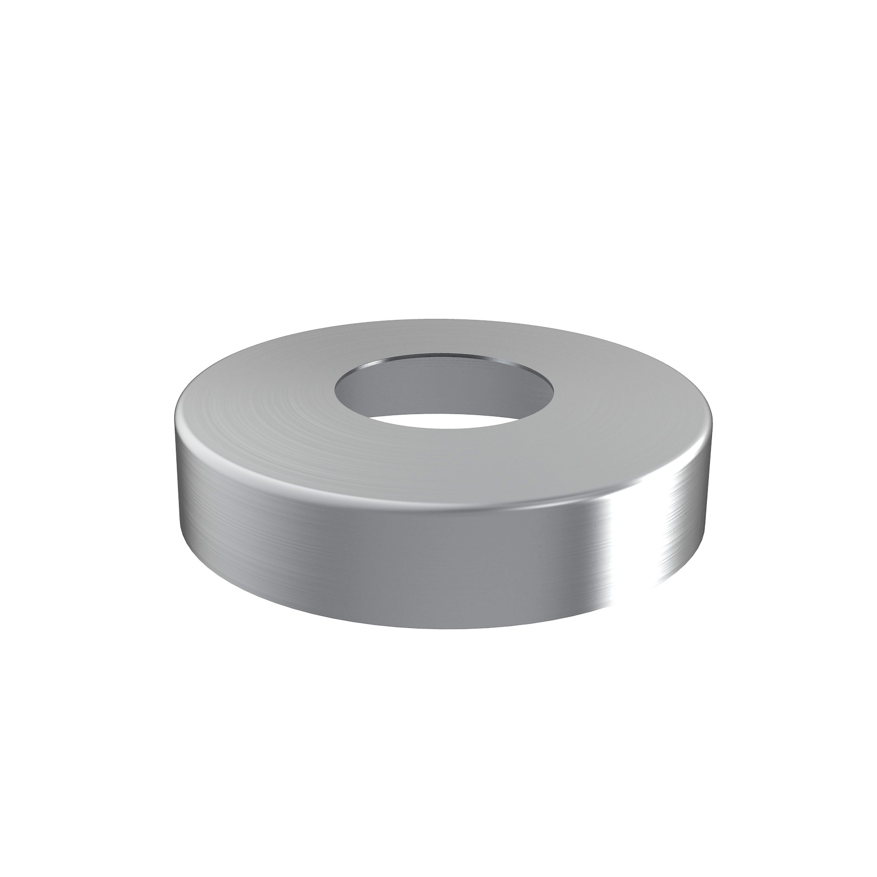 Abdeckrosette rund Edelstahl AISI 304 D 103 mm fuer Pfosten D 42-4 mm geschliffen-89-11A6105X42X25-A.4