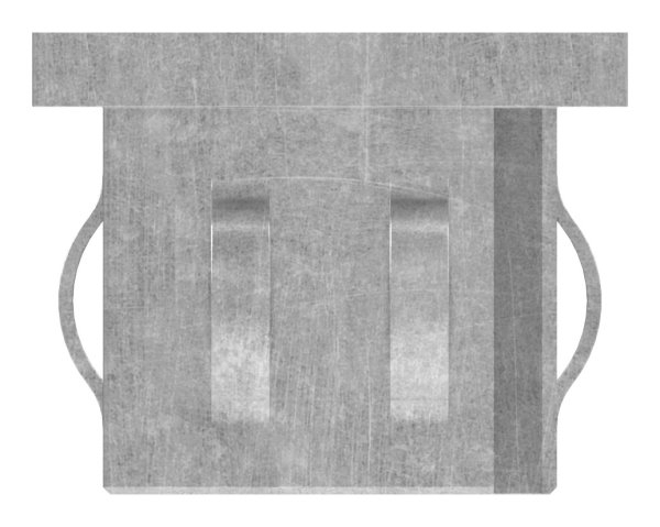 Bouchon plat en acier | avec M8 | pour tube 40x40x2.0-3.0 mm | acier S235JR, brut