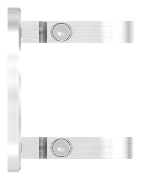 Wandbefestigung  Masse- 120x10 mm zum Spannen fuer Gelaenderpfosten Ø 42-4 mm - V4A-11-3065.1