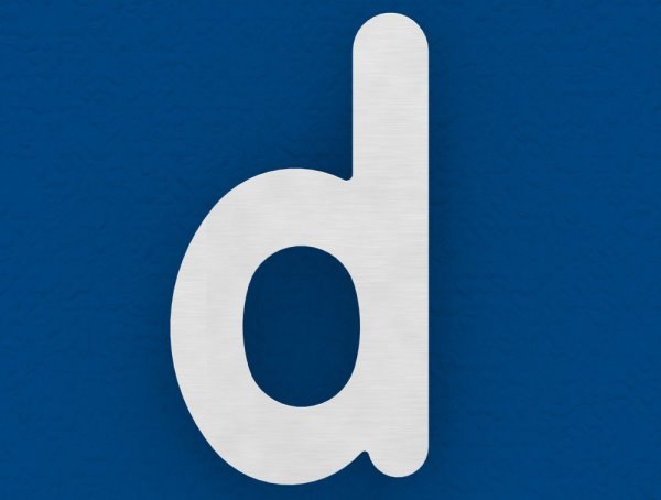 Buchstabe d - klein - Masse- 110 mm x 155 mm - V2A-11-8063.4