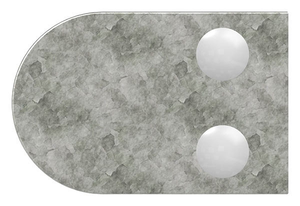 Glasklemme 63x45x30 mm AbZ fuer Anschluss Ø 48-3 mm Zink-10-2448ABZ.3