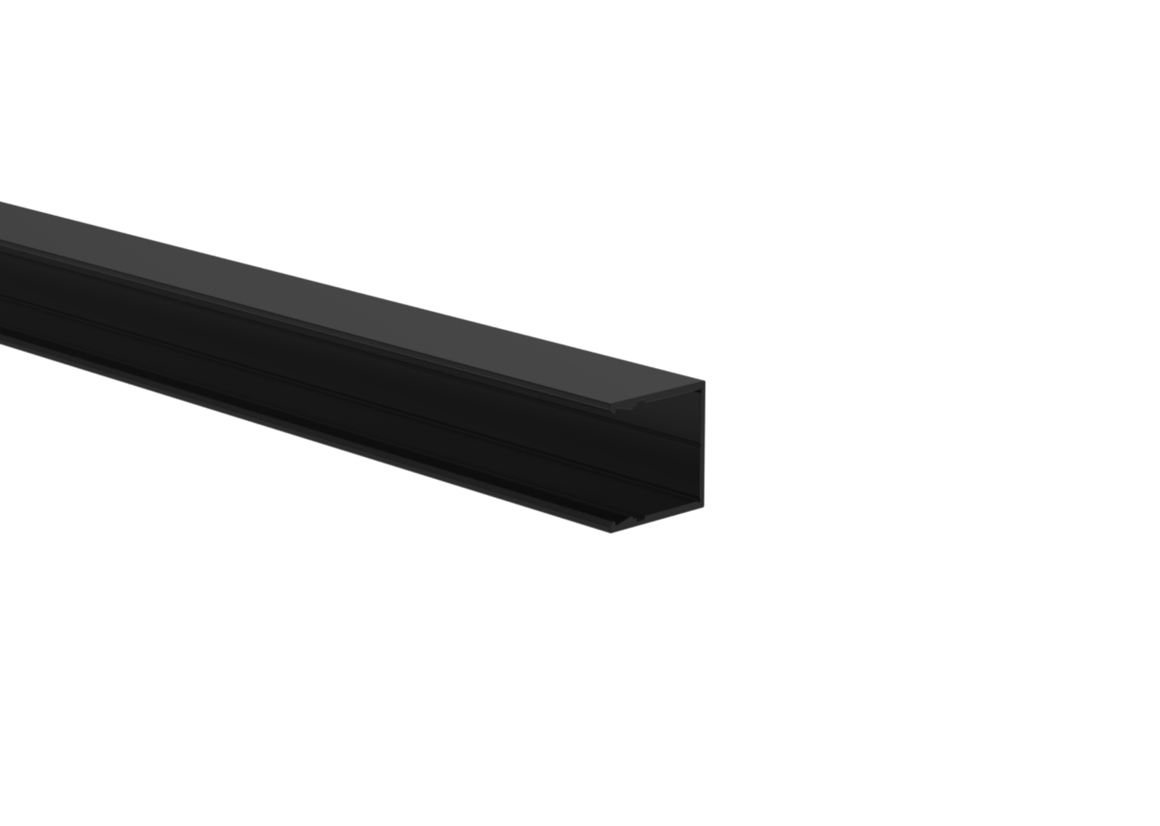 Zaunadapter Aluminium 25x25 mm- 6-0 m fuer 20 mm Fuellungen- Schwarz RAL 9005-89-11FGAL20U6000R9005-A.4