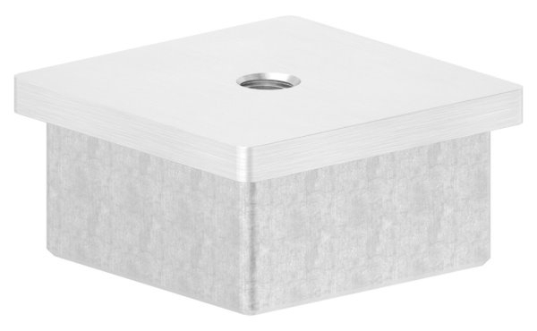 Bouchon V2A avec M8 pour collage pour tube 50x50x3,0 mm
