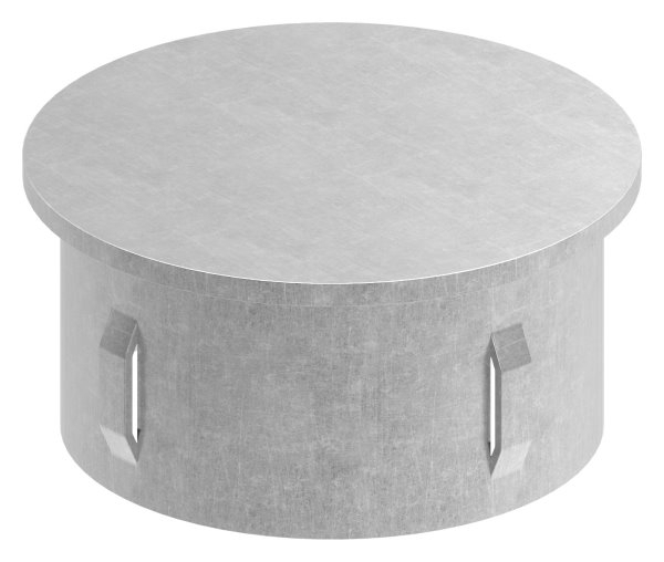 Stahlstopfen flach - fuer Rundrohr Ø 60-3x2-5-2-9 mm - Stahl S235JR- roh-30-2917.8