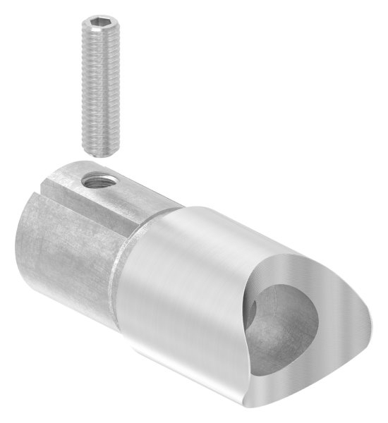Anschlussstueck 90° V2A fuer Rohr Ø 33-7 mm mit Klemmschraube-11-3386.4-STUeCK