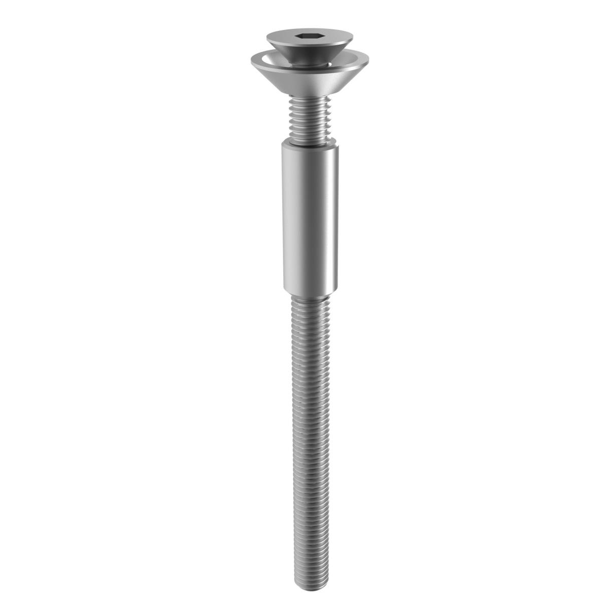 Edelstahlanker AISI 316 M8 x 105 mm Ø 11 mm Rohzustand-89-11A1408105X11XM8-A.4