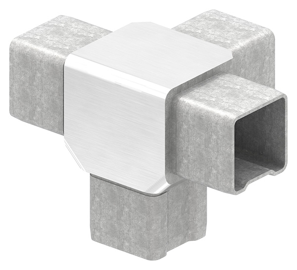 Connecteur pour tuyau 40x40x3mm, V4A