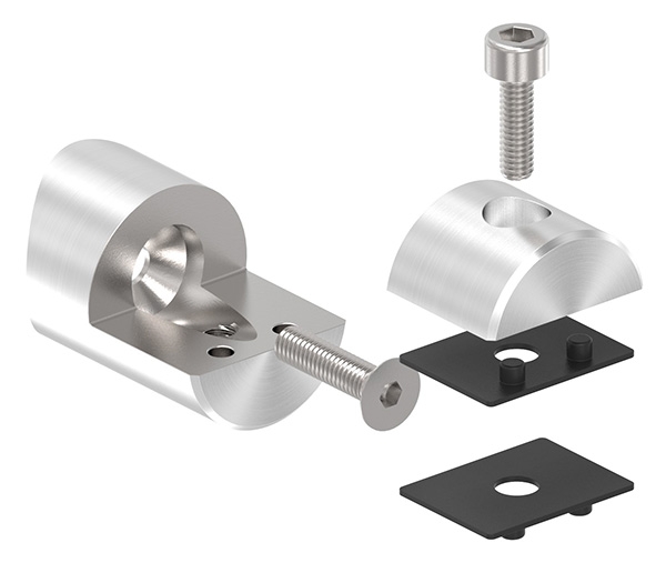 Support de tôle Ø 32 mm | raccord Ø 42,4 mm | V2A