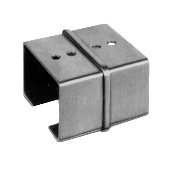 Nutrohrverbinder Edelstahl AISI 316 40x40x1-5 mm fuer Glasmontage-89-11A146790040-A.4