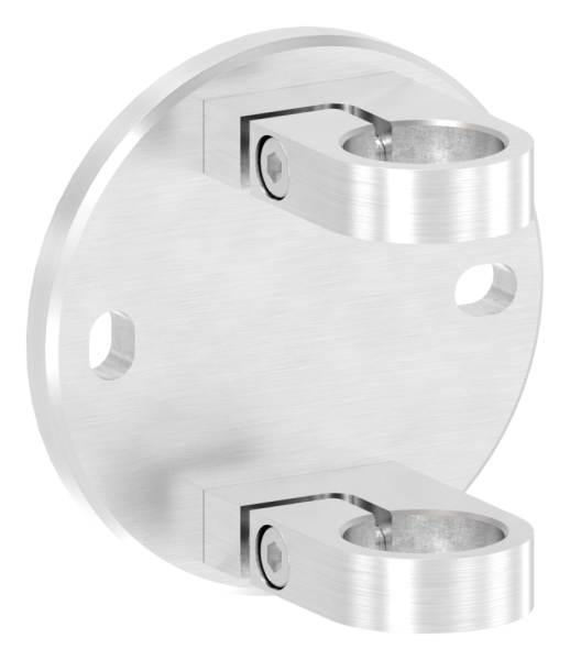Fixation murale pour le serrage de tubes ronds Ø 33,7 mm V2A
