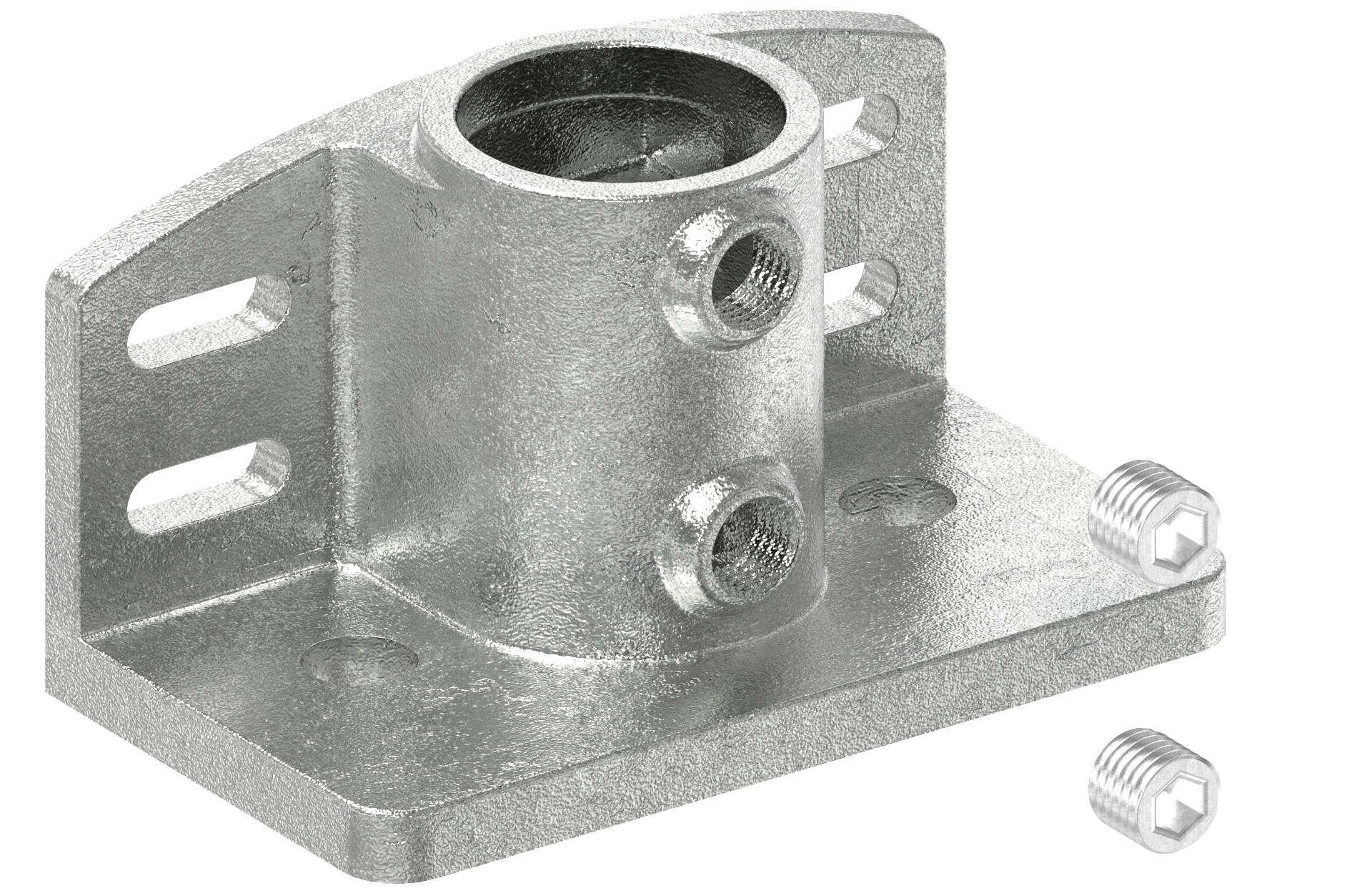 Rohrverbinder - Massive Wandhalterung - 247C42 - 42-4 mm - 1 1-4- - Feuerverzinkt u. Elektrogalvanisiert-247C42