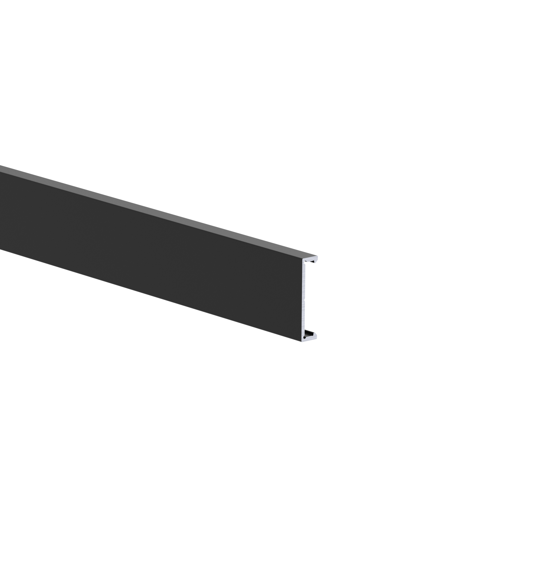 Fassadenleiste Aluminium 25 x 6 mm- 6000 mm- Schwarz RAL 9005-89.FGAL25X66000R9005