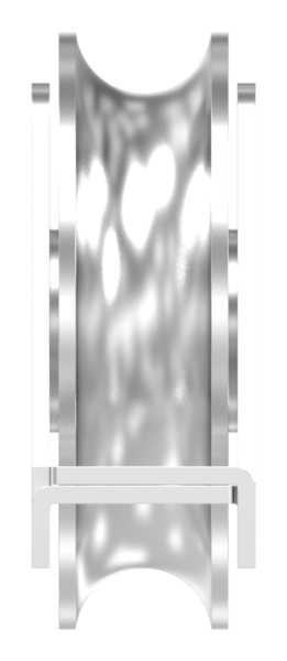 Schiebetorrolle Ø 90mm mit Rundrille Ø 20mm- V4A-88-11340-90.V4A