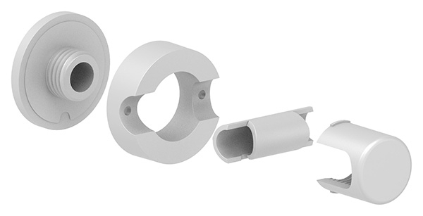 Porte-brenk Ø 50mm, plastique, gris clair