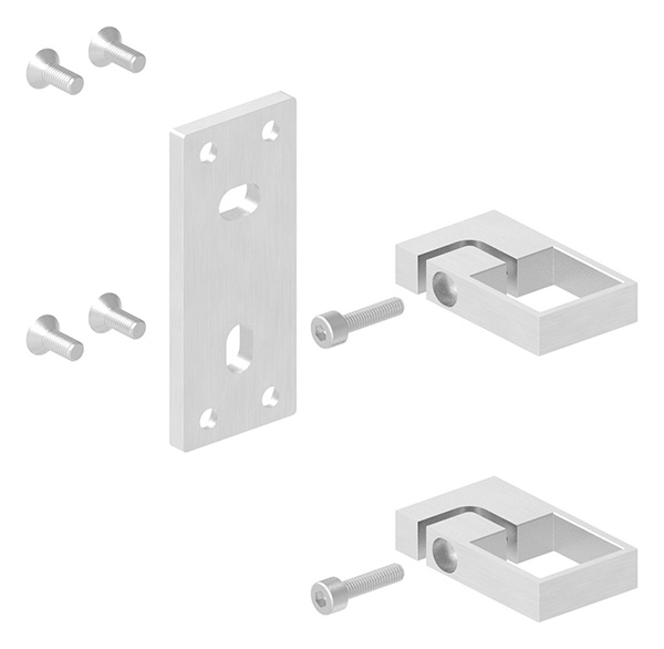 Fixation murale pour poteaux 40 x 40mm, V4A