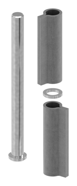 Anschweissband - 2-teilig - Tragkraft- 450kg - massiv - Stahl S235JR- roh-30-3940.8