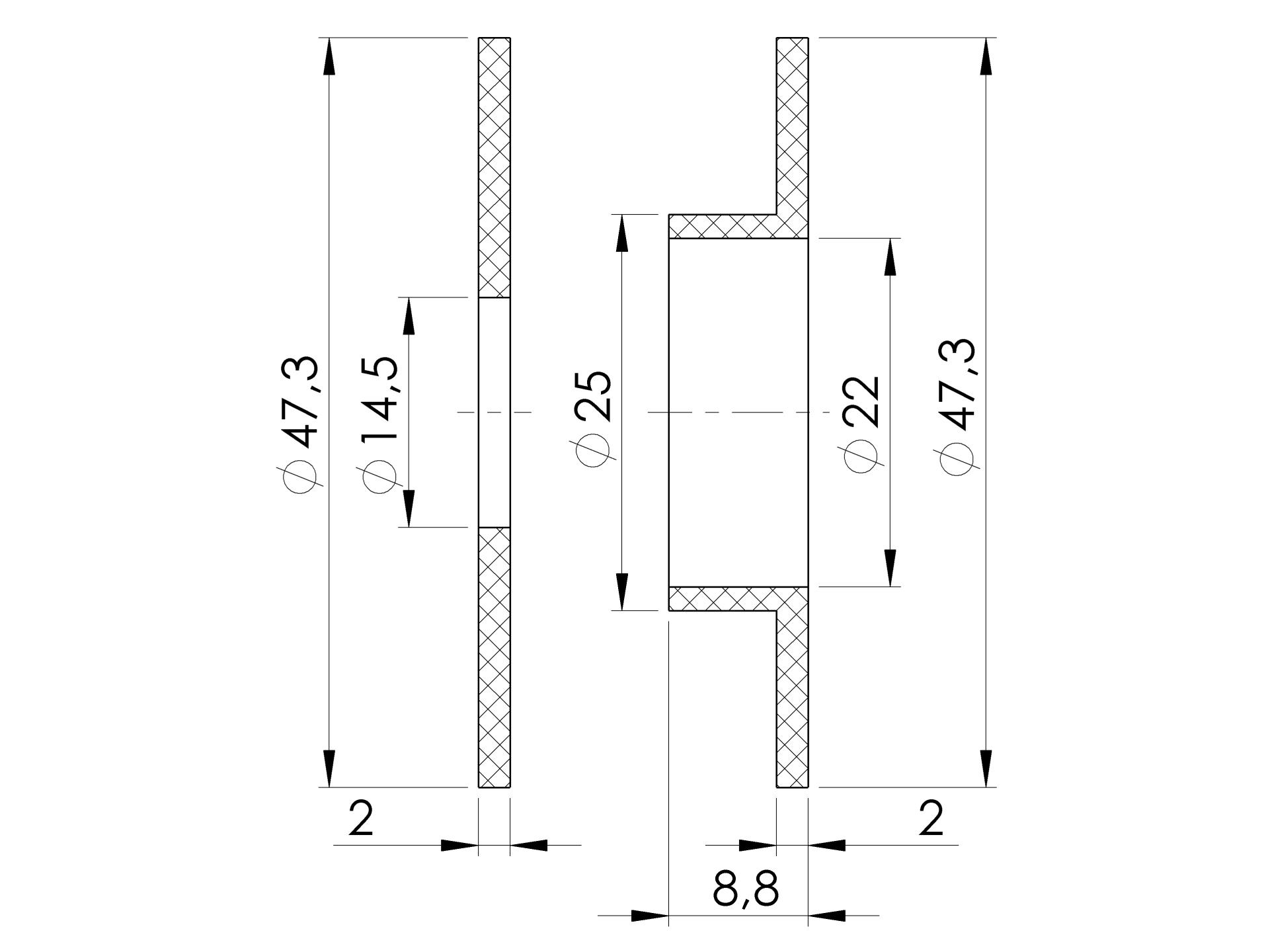Gummieinlage fuer Glaspunkthalter - Dichtung Gummi Milchglas-89-11A19471WHITE-A.4