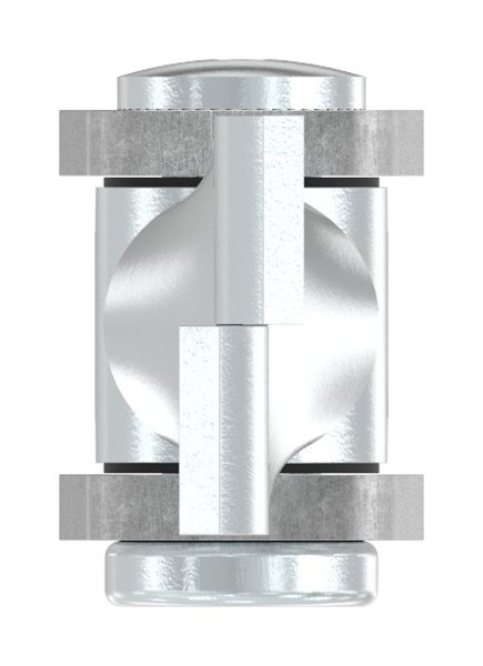 Charnière de portail M18 | réglable | à encastrer | acier (brut) S235JR