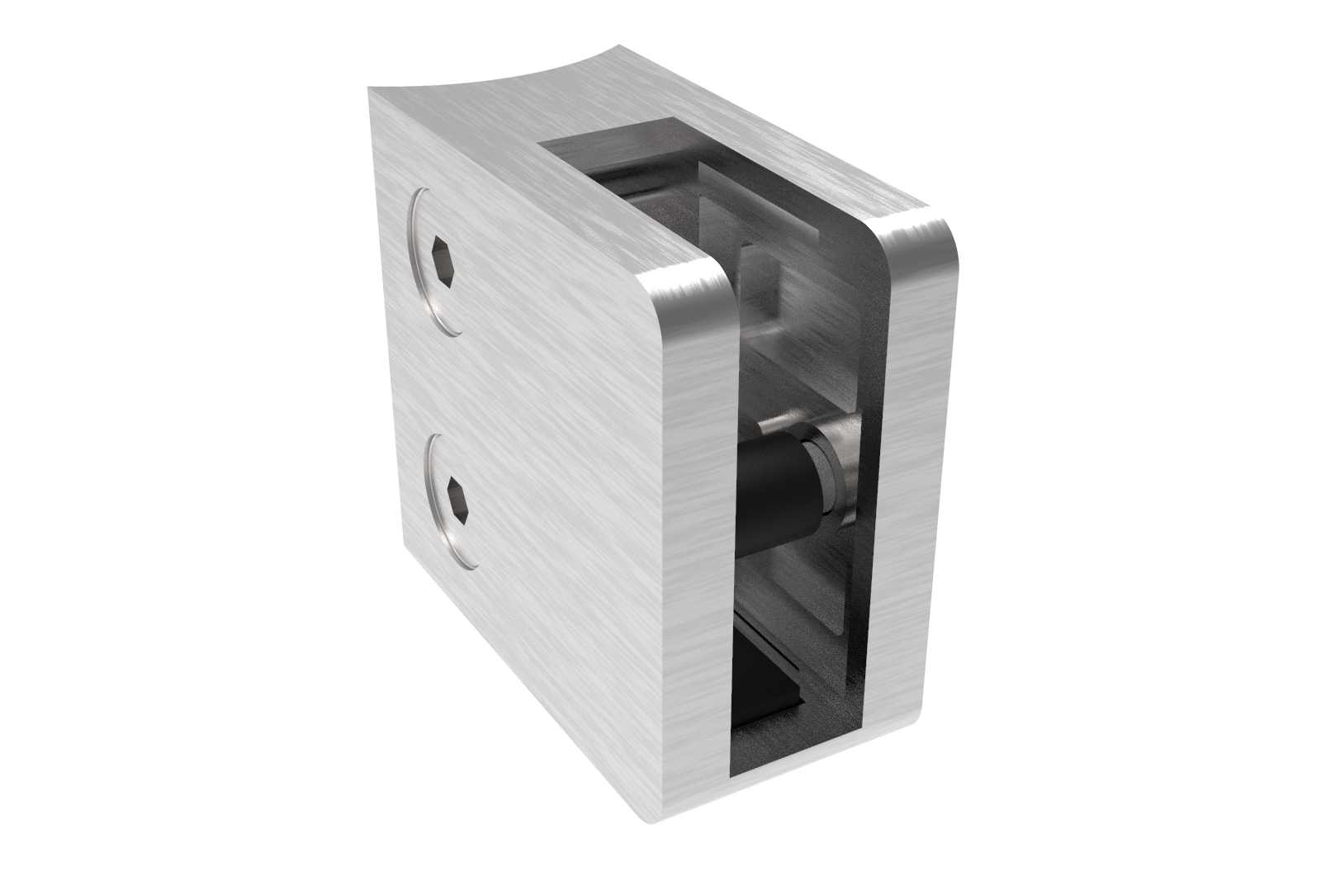 Glasklemme - Masse- 45x45x25 mm - fuer Anschluss- Ø 42-4 mm - Inkl- Stift und SICHERUNGSBODEN-18-2142S-A.4