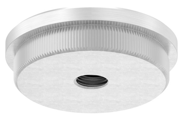 Bouchon plat V2A en matière solide avec M10 pour Ø 48,3x2,5 mm