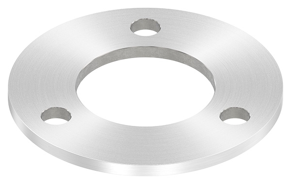 Plaque d'ancrage | Dimensions : 120x6 mm | Sol rond et trou central | V2A