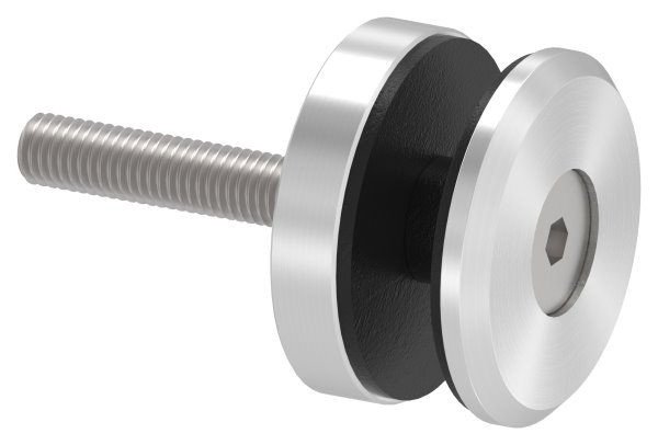 Glaspunkthalter Ø 50 mm- V2A- Anschluss- Flach- Bis 21-52 mm Klemmbereich- mit AbP-10-5210.4