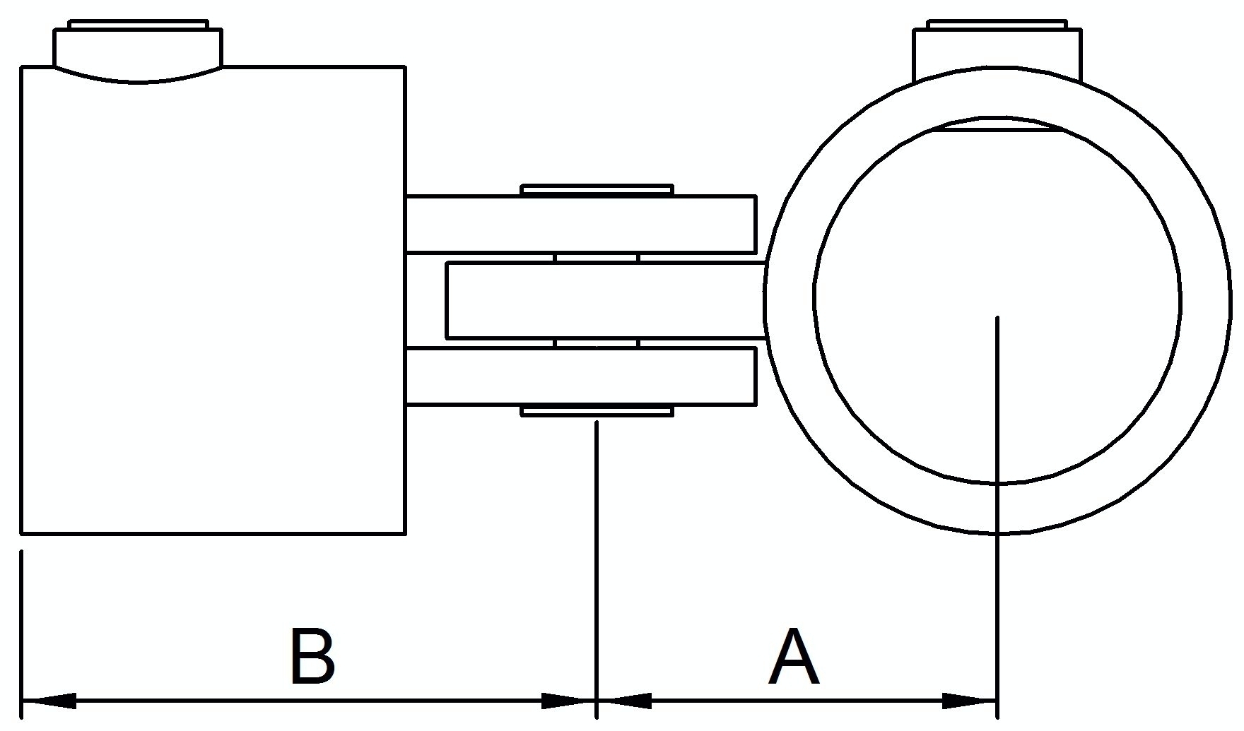 Raccord de tube | Pièce de jonction simple | 173S17 | 17,2 mm | 3/8" | Fonte malléable et électrogalvanisée