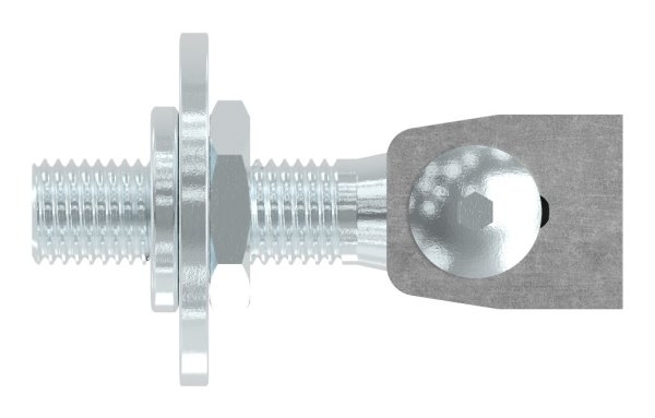 Charnière M18 | réglable | soudable | acier (brut) S235JR